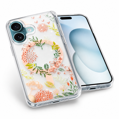 Floral MagSafe Phone Case, Protective Cell Phone Cover, Scratch Resistant iPhone Cover, Fashion Phone Case