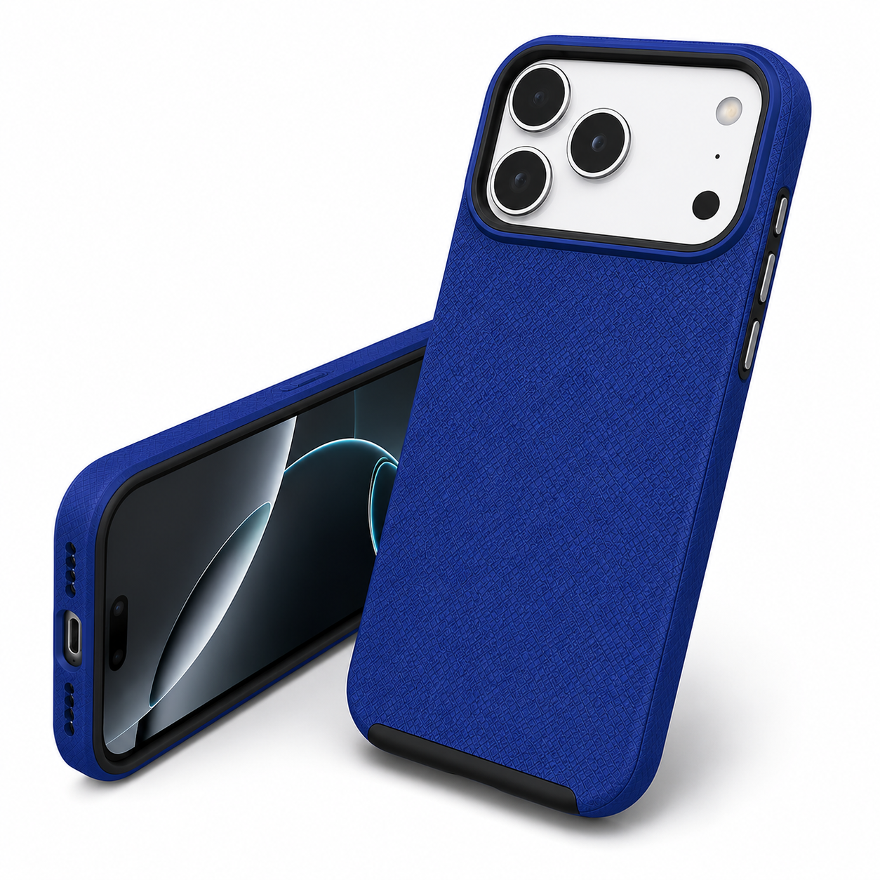 Luxury Navy iPhone Case, Slim Protective Phone Case, Shockproof Phone Cover, Premium Mobile Case, Drop Protection Case