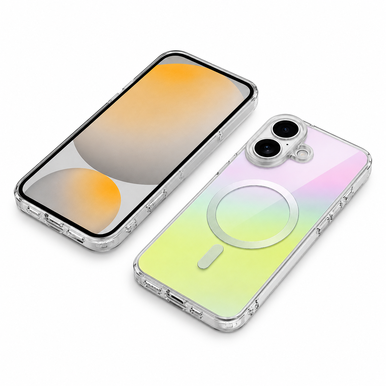 Clear gradient phone cover for Apple iPhone 17 with shockproof protection