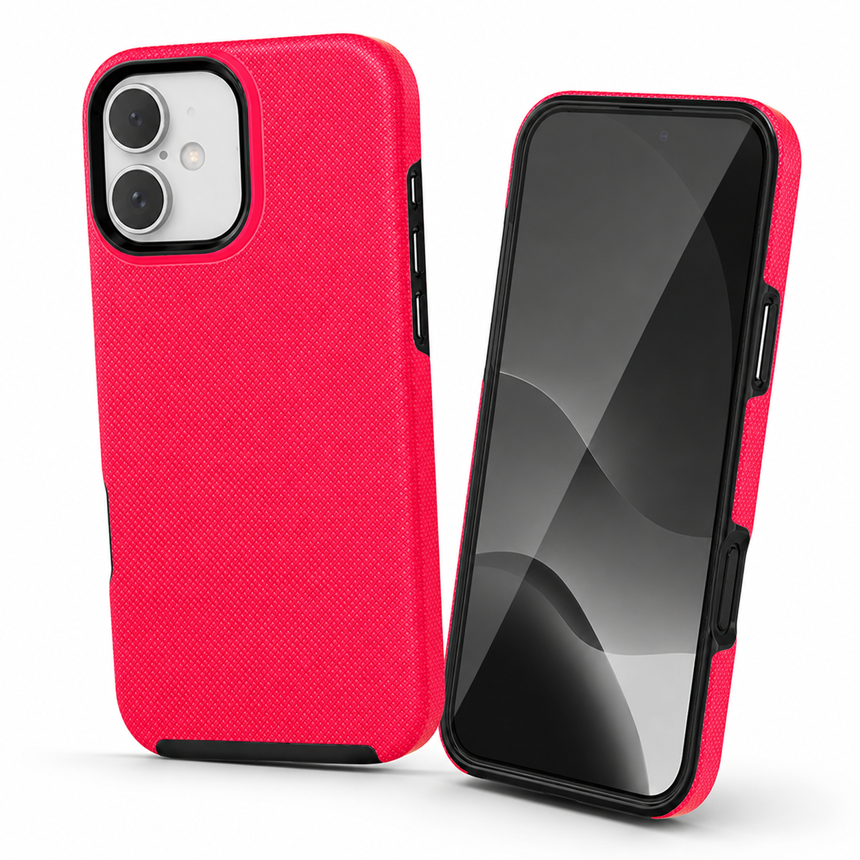 Slim MagSafe-compatible hot pink protective case for iPhone 16