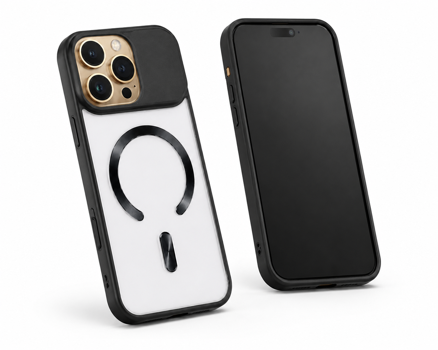 Black frosted iPhone 12 protective MagSafe phone cover