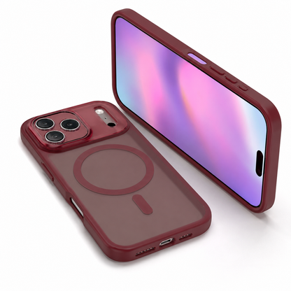 Apple iPhone 18 Pro Max Cover, Wine Magnetic Phone Case, Shockproof Mobile Cover.