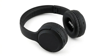 future tech gadgets Canada. premium tech accessories Canada. DKNY Headphones Bluetooth. Gallery image 8. Lines name one specific SKU—never substitute a generic lookalike from the category. After review passes, each render should still read as a fresh studio viewpoint of that same physical unit.