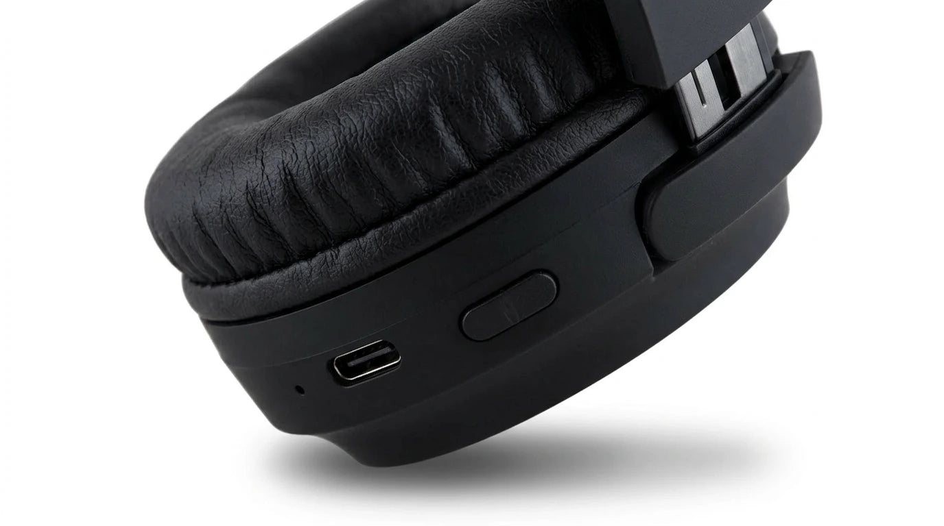 future tech gadgets Canada. premium tech accessories Canada. DKNY Headphones Bluetooth. Gallery image 9. Lines name one specific SKU—never substitute a generic lookalike from the category. After review passes, each render should still read as a fresh studio viewpoint of that same physical unit.