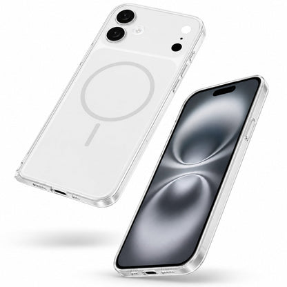  MagSafe Illusion Case Apple iPhone 16 White, Clear Protective Mobile Cover, Durable Shockproof Smartphone Case, Magnetic Phone Case