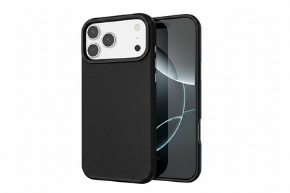 Black Dotted Comm Case for Apple iPhone 17 Pro Max Shockproof Phone Case MagSafe Compatible Cover.