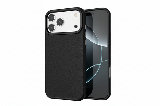 Black Dotted Comm Case for Apple iPhone 17 Pro Max Shockproof Phone Case MagSafe Compatible Cover.