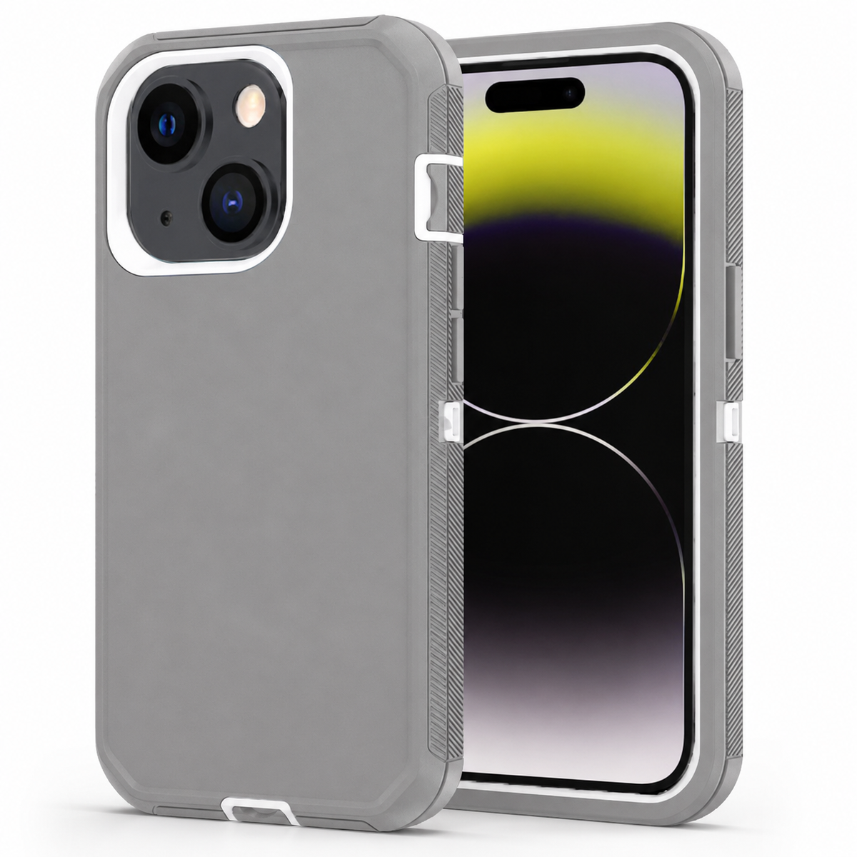 Triple Protection Case for Apple iPhone 15 - Grey