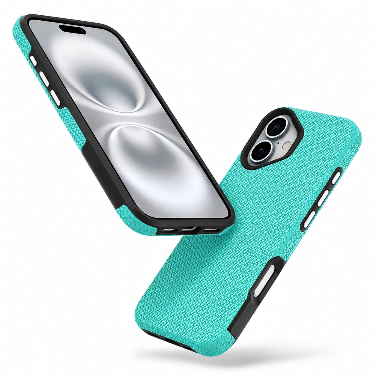 Triangle Case Apple iPhone 16 Teal, Luxury Mobile Cover, Durable Shockproof Smartphone Case, MagSafe Phone Cover
