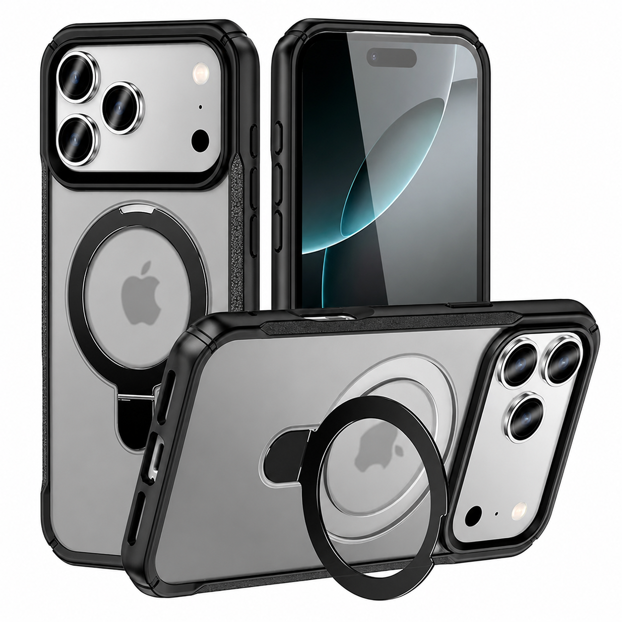 Clear MagSafe Vivid Design Case for Apple iPhone 17 Pro Max black phone cover