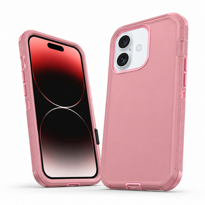 Shockproof rose gold iPhone 17 cover with reinforced corners