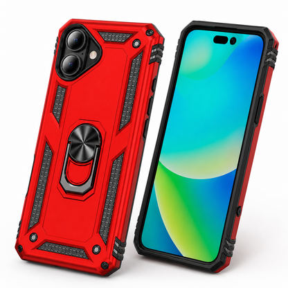Shockproof red iPhone 17 case with reinforced protective corners
