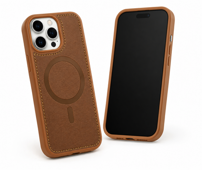 Brown iPhone 12 protective MagSafe phone cover