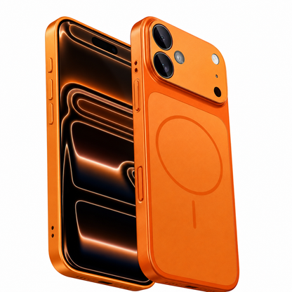 MagSafe AG Glass Case for Apple iPhone 16 - Orange