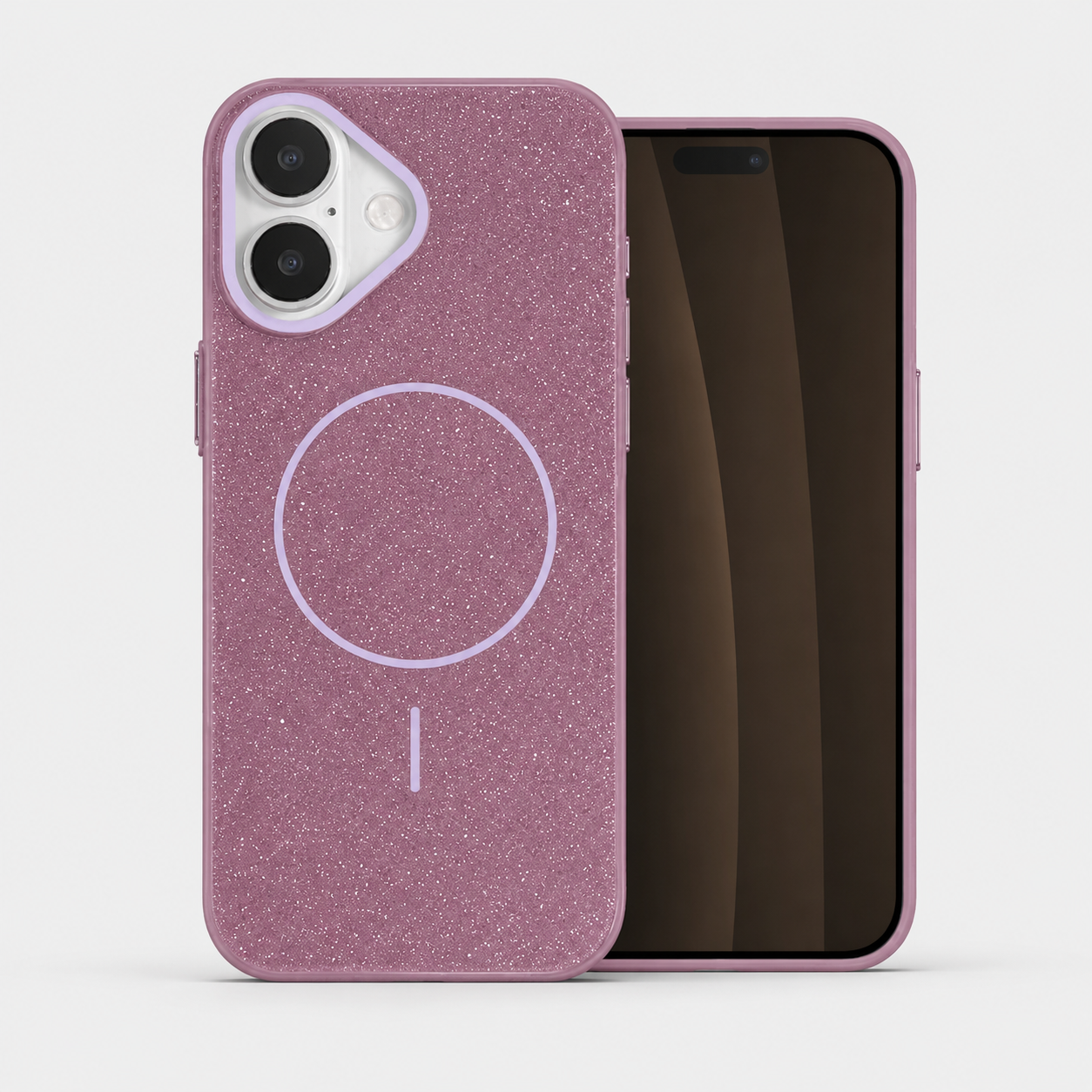 Purple Glitsy MagSafe Case for Apple iPhone 16 Premium Glitter Phone Cover