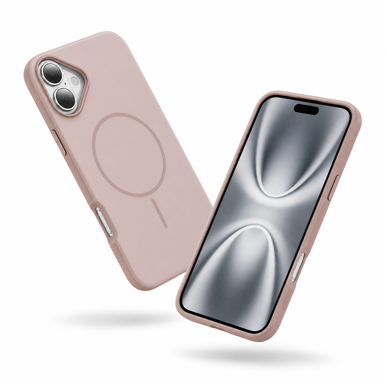 Protective smartphone case for iPhone 16 with impact resistant phone cover, anti-slip grip, and raised edge protection