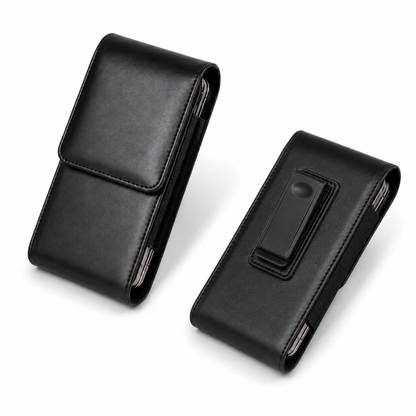 Vertical Phone Holster Case for iPhone 17 Pro Max Premium Leather Phone Pouch
