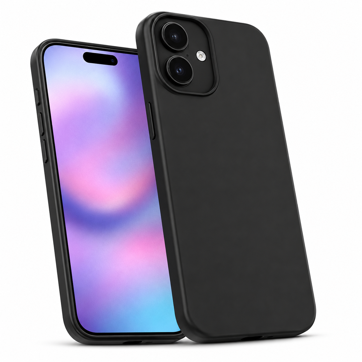 Slim matte black iPhone 17 case with raised camera protection