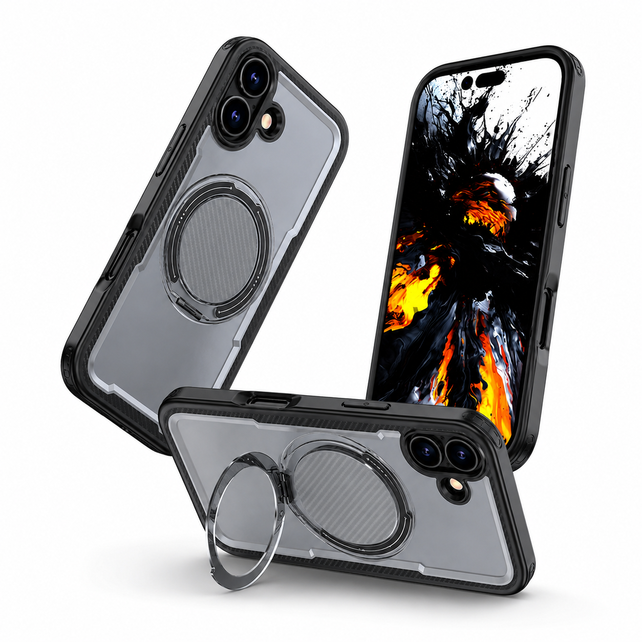 Military Grade iPhone 17 Phone Cover smoke grey magnetic protective case