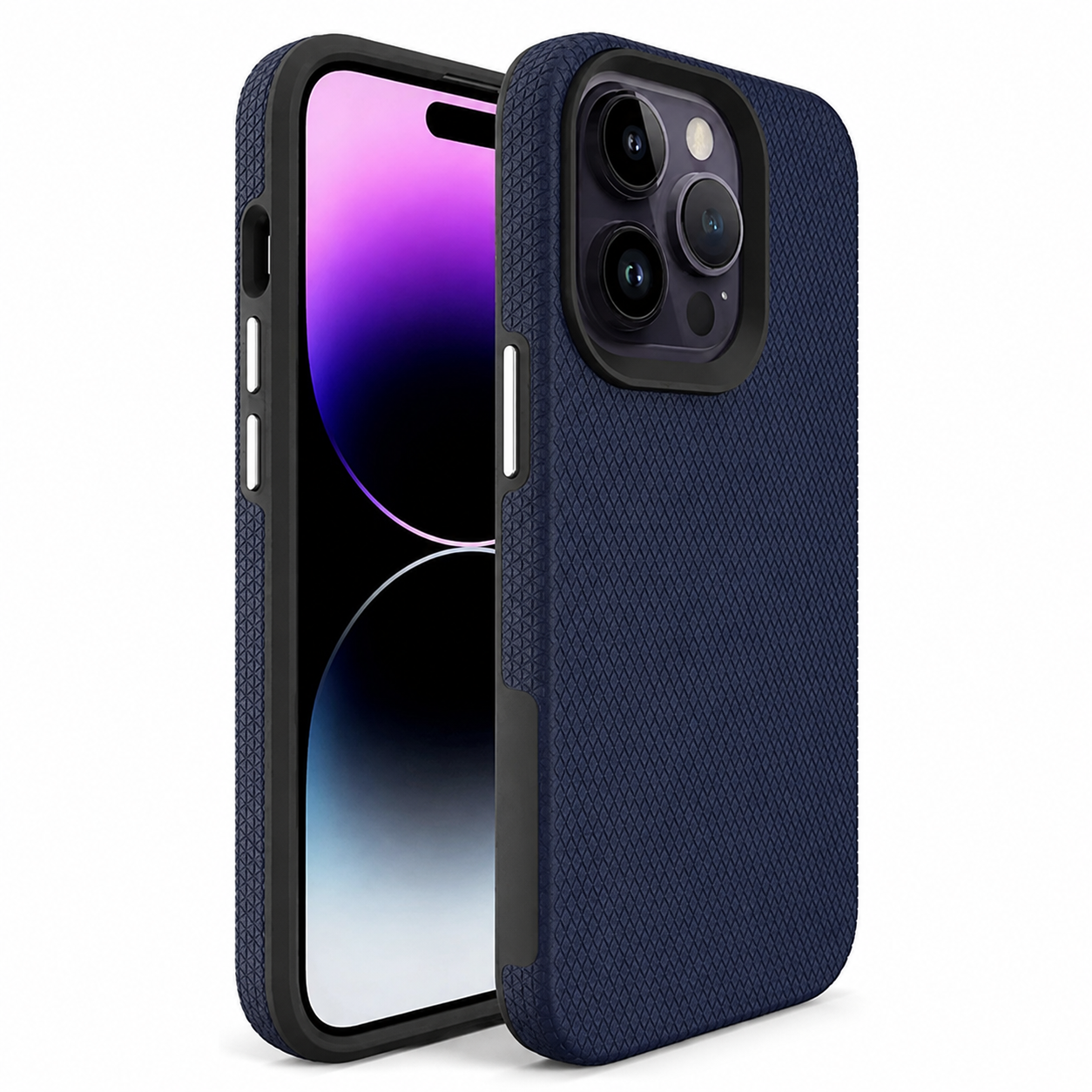 Navy triangle protective case for Apple iPhone 12 and iPhone 12 Pro