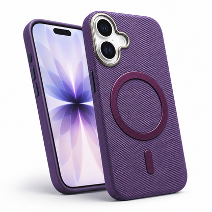Apple iPhone 17 Purple Case, MagSafe Phone Case, Cell Phone Case, Protective Smartphone Case, Premium Fabric Cover
