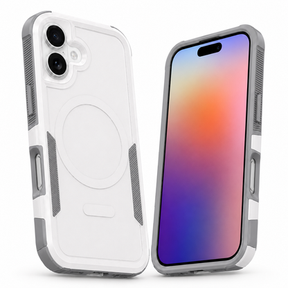 Apple iPhone 17 White Phone Cover, MagSafe Compatible Case, Rugged Smartphone Case