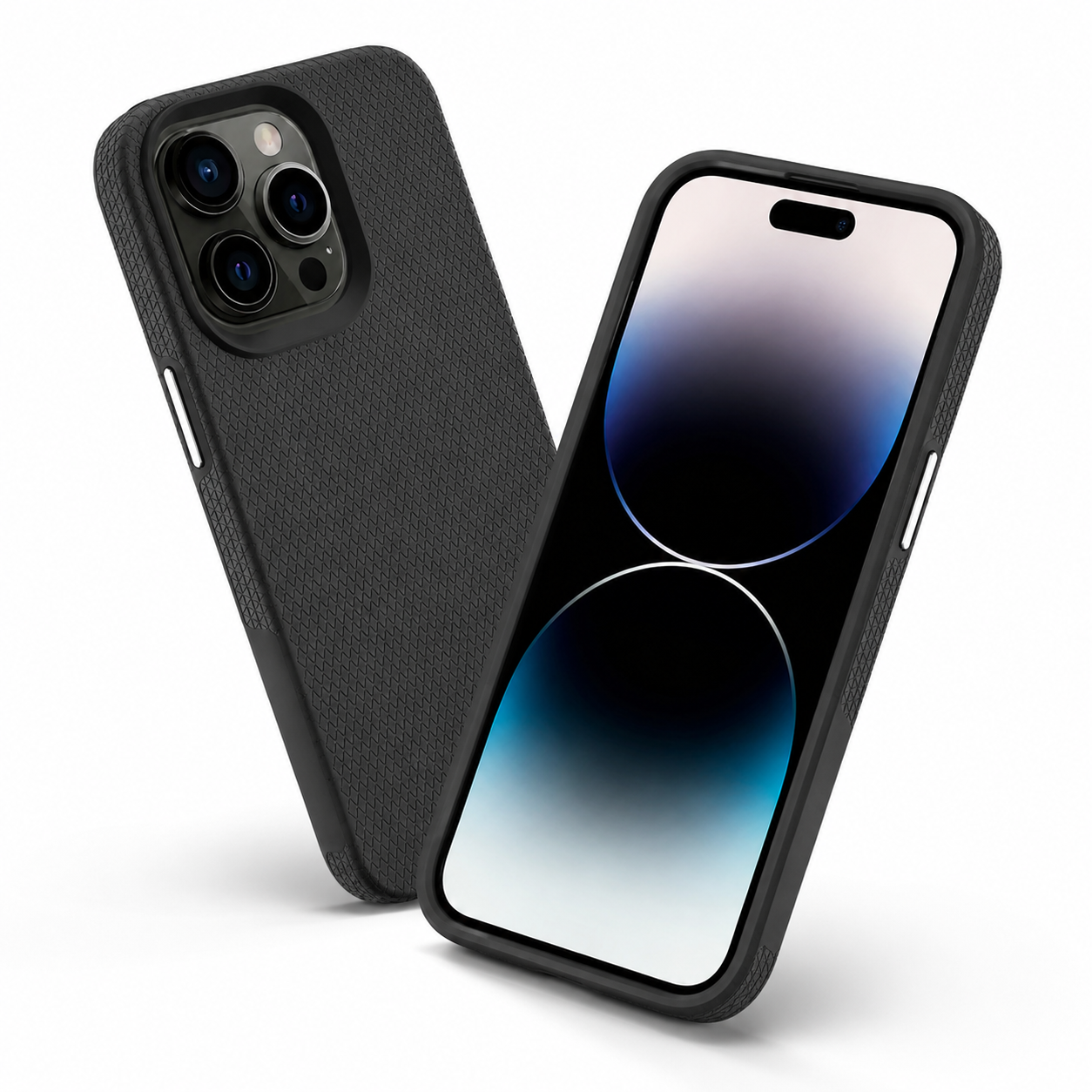 Apple iPhone 12 Pro black geometric triangle phone cover