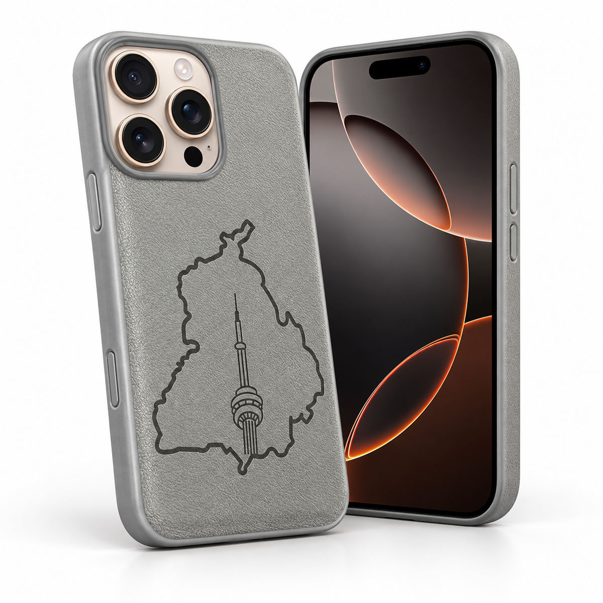 CN Crafted grey phone cover for Apple iPhone 12 and iPhone 12 Pro.