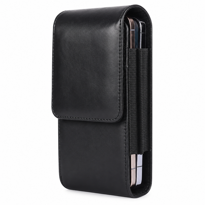 Black Belt Phone Holster Pouch for Apple iPhone 17 Pro Max with Metal Belt Clip