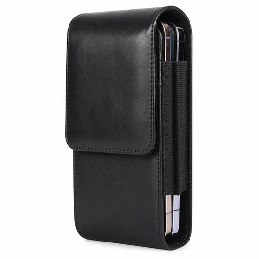 Black Belt Pouch Vertical for Apple iPhone 17 Pro Max with Metal Clip Phone Holster