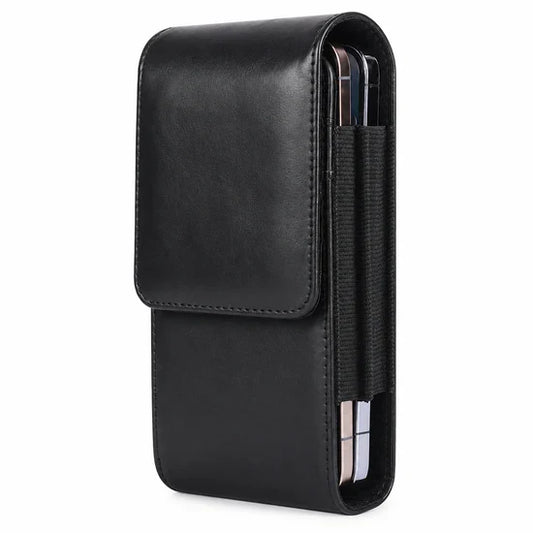 Black Belt Pouch Vertical for Apple iPhone 18 Pro Max with Metal Clip Phone Holster