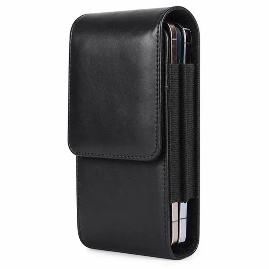 Black Belt Phone Holster Pouch for Apple iPhone 18 Pro Max with Metal Belt Clip