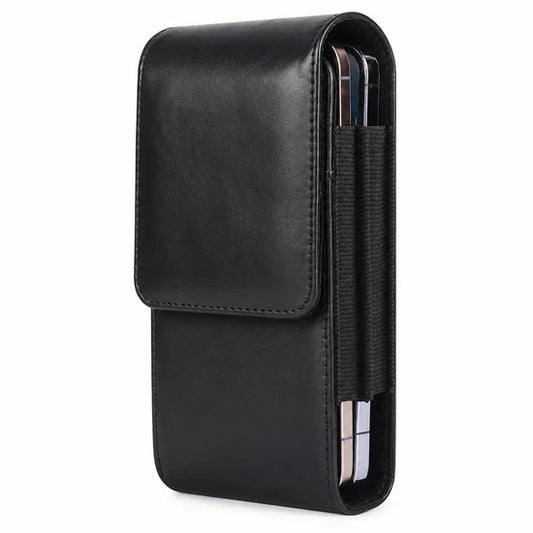 Black Belt Phone Holster Pouch for Apple iPhone 17 Pro Max with Metal Belt Clip