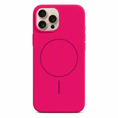 Hot pink MagSafe Vibrant Silicone case for Apple iPhone 12 / 12 Pro