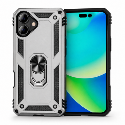 Grey anti-drop hybrid protective case for Apple iPhone 17