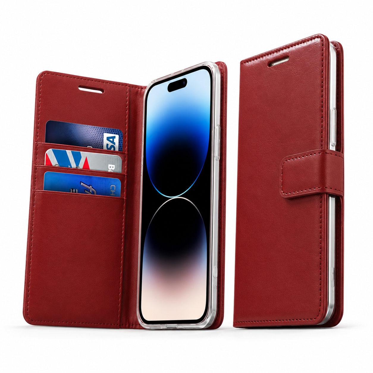 Goospery BlueMoon wallet cover for iPhone 16 with magnetic closure
