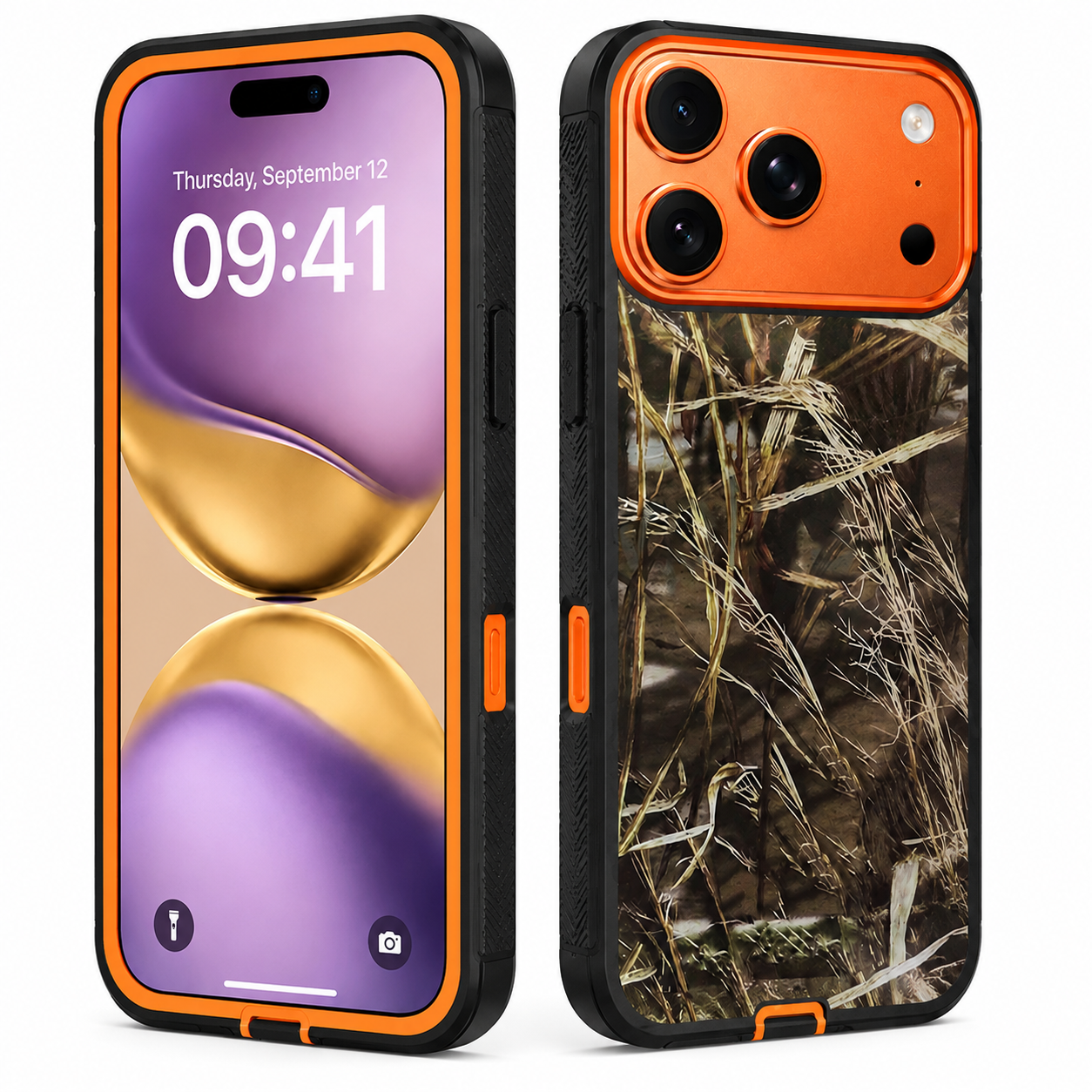 Apple iPhone 17 Pro Max Camouflage Phone Case with Card Holder and Military Grade Protection