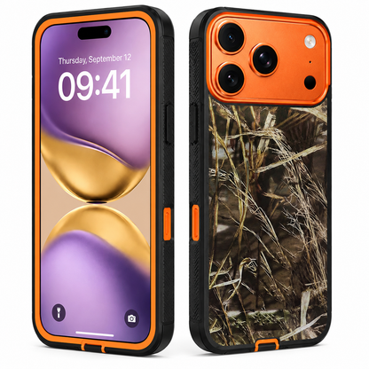 Apple iPhone 17 Pro Max Camouflage Phone Case with Card Holder and Military Grade Protection