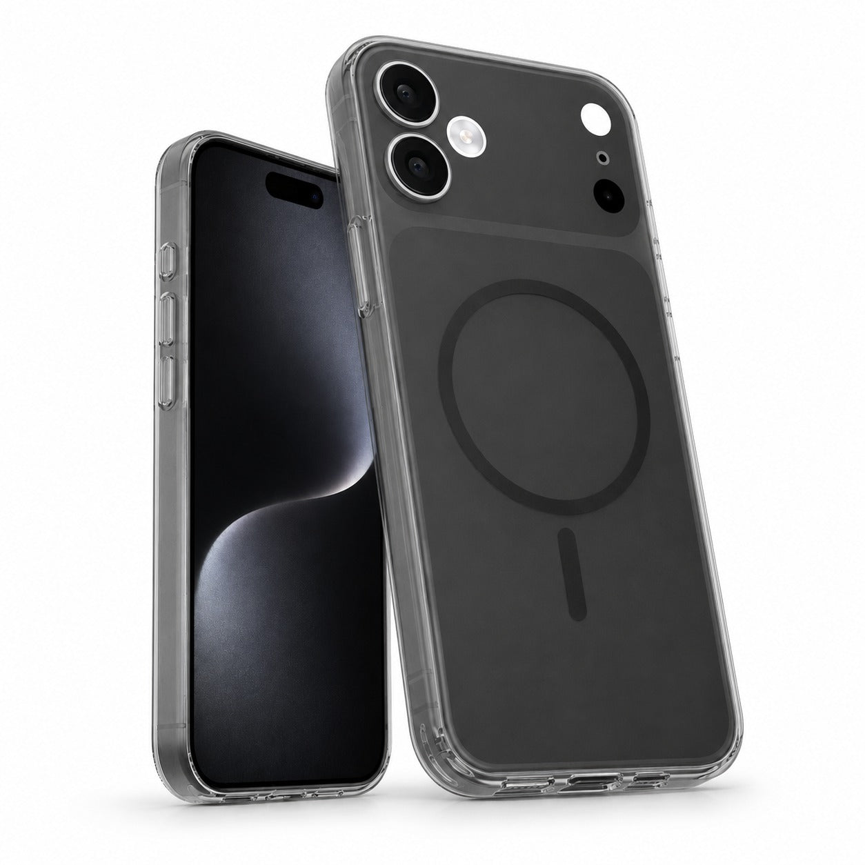 Apple iPhone 17 Black Clear Case, MagSafe Illusion Phone Cover, Slim Protective Mobile Case