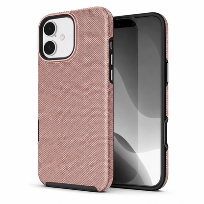 Rose gold iPhone 16 cover with raised anti-slip dotted texture