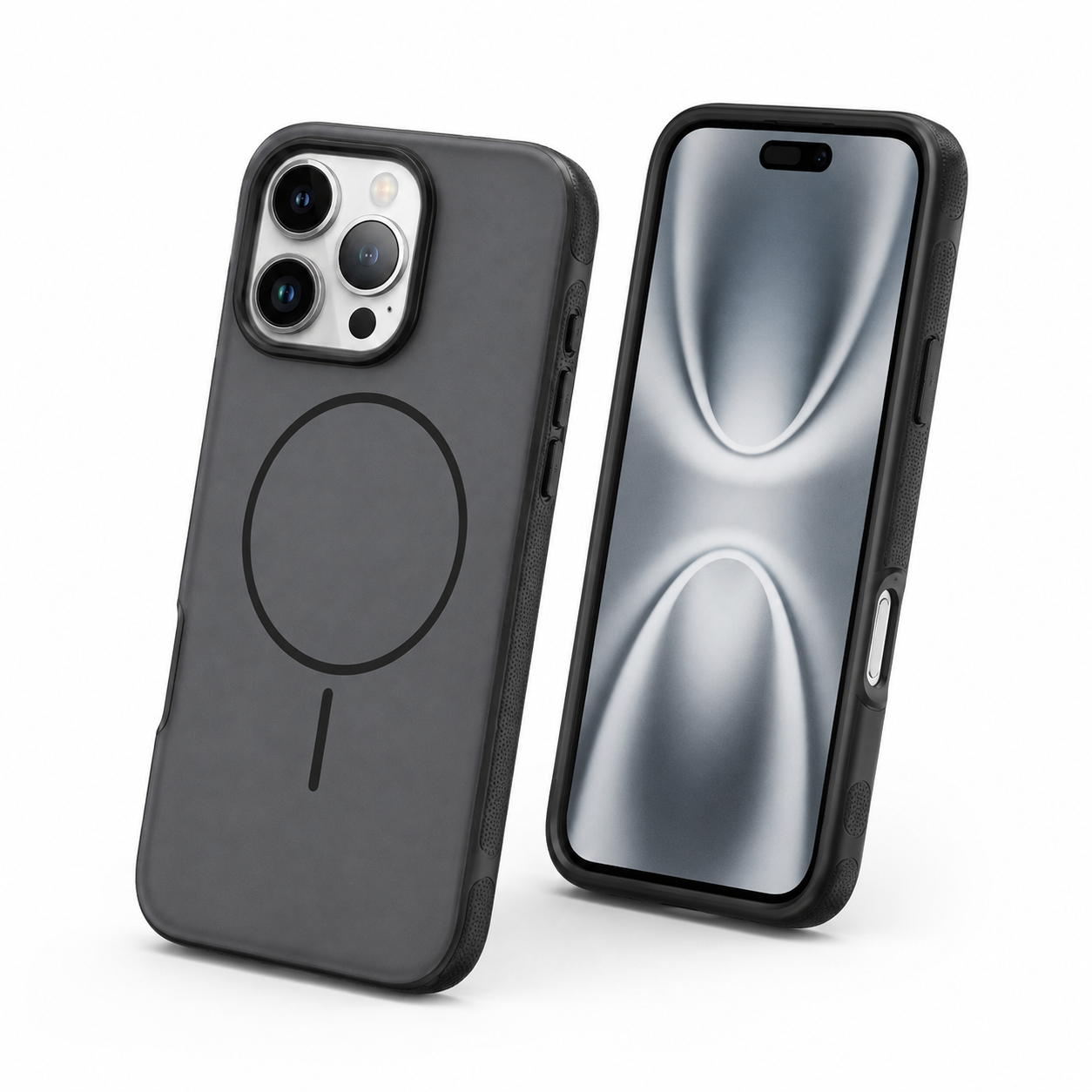 Black glossy iPhone 12 MagSafe protective phone cover