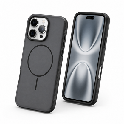 Black glossy iPhone 12 MagSafe protective phone cover