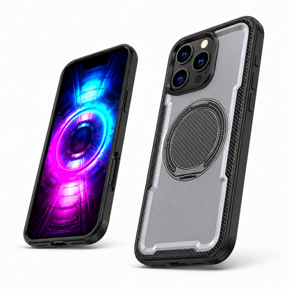 Grey mobile cover with raised camera protection for iPhone 12