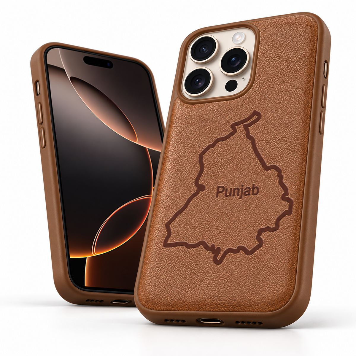 Apple iPhone 12 / 12 Pro protective cover in brown from the PNB Crafted series.
