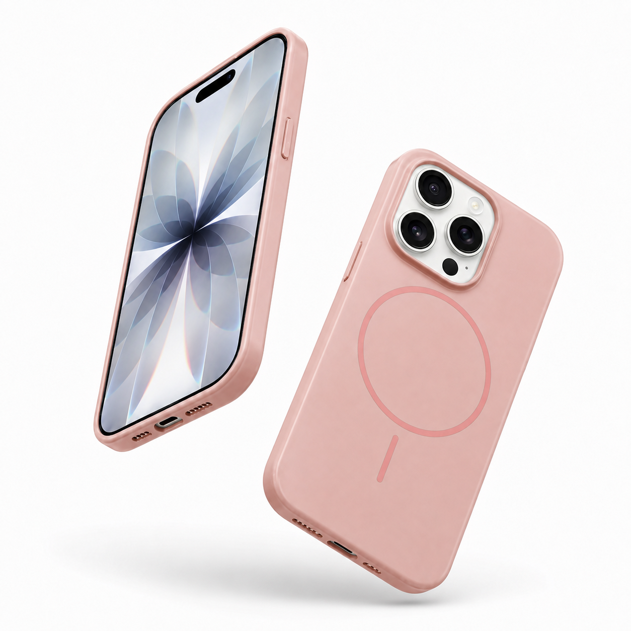 Slim MagSafe compatible rose gold iPhone 12 Pro silicone case