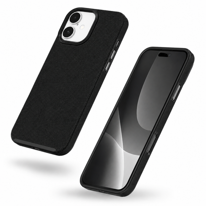 Impact-resistant matte black mobile cover for Apple iPhone 16