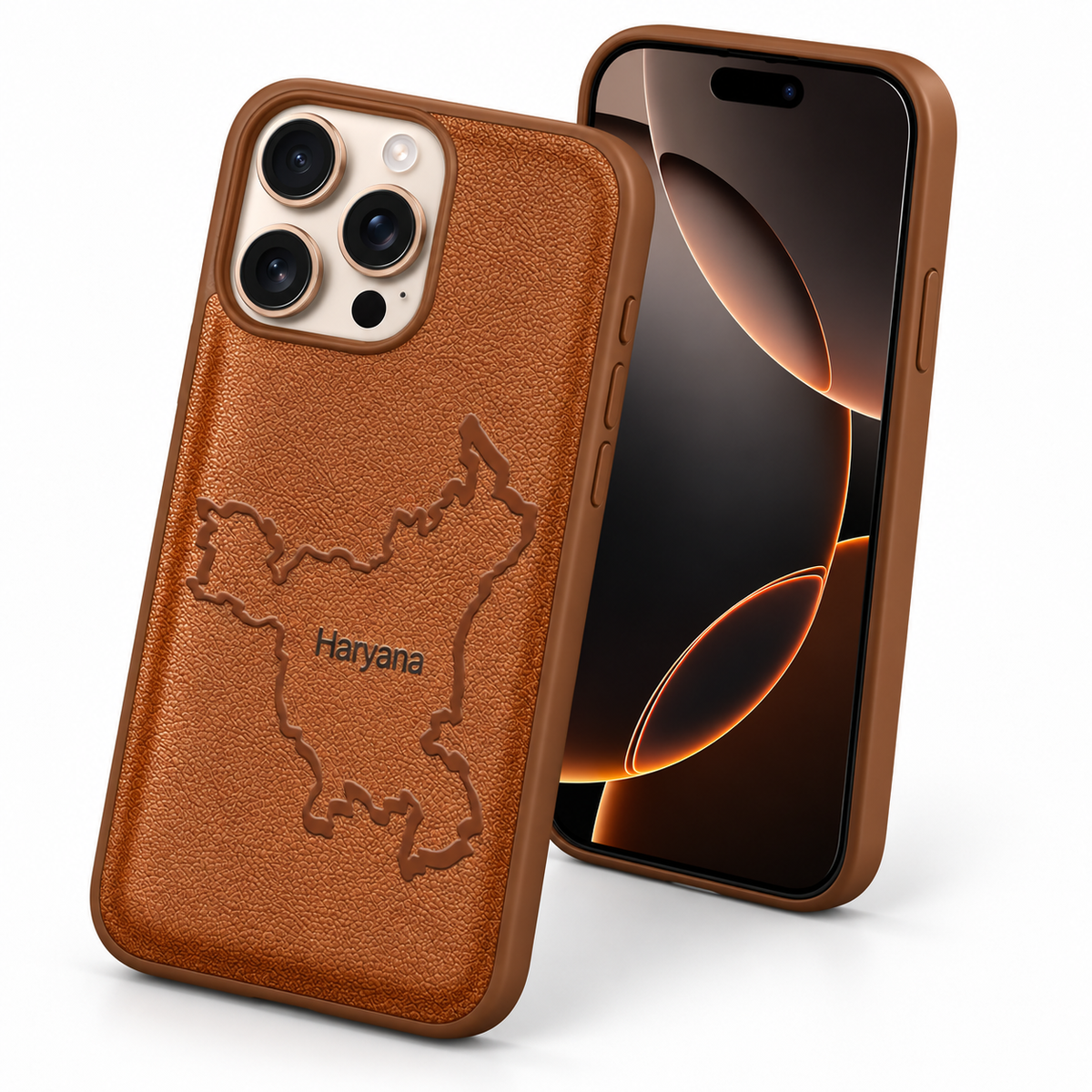 Brown iPhone 12 protective HRY crafted phone cover