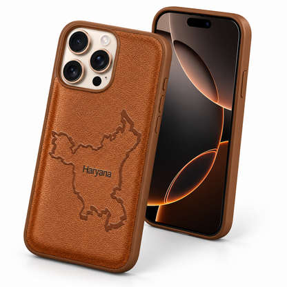 Brown iPhone 12 protective HRY crafted phone cover
