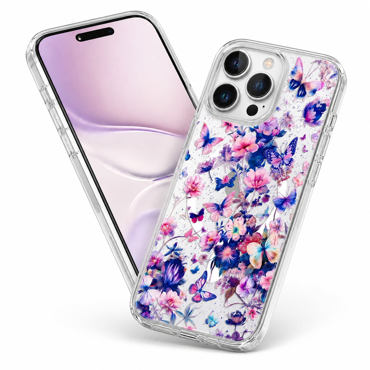 Designer butterfly mobile cover with raised camera protection for iPhone 12