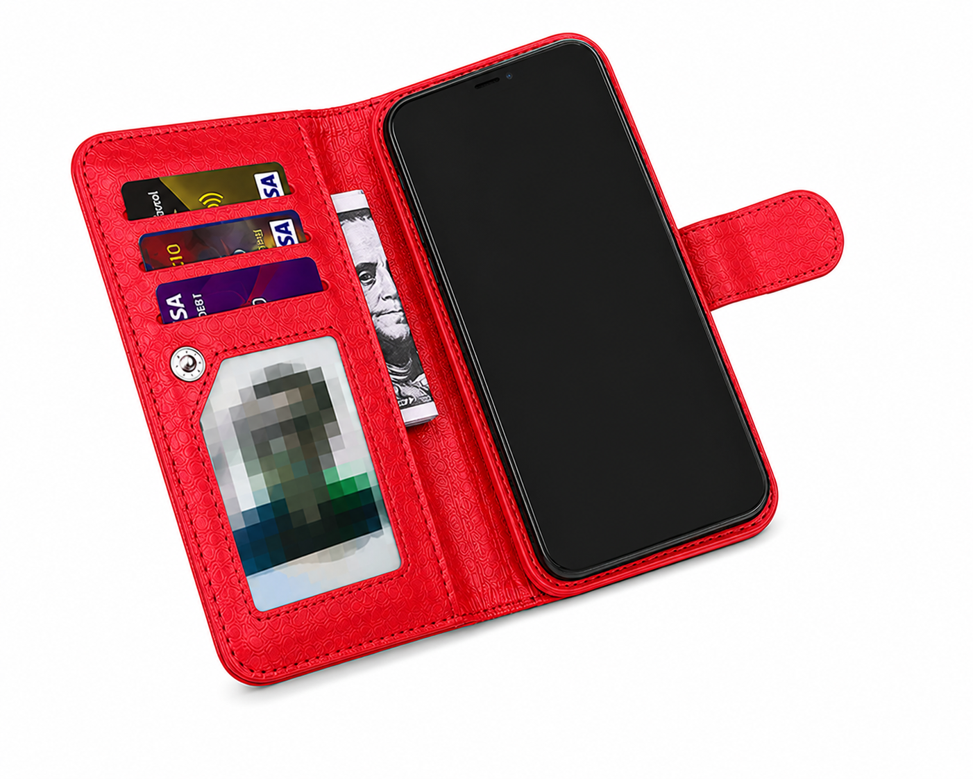 Bifold Wallet Case for Apple iPhone 17 Pro, MagSafe Compatible Phone Case, Drop Protection Mobile Cover